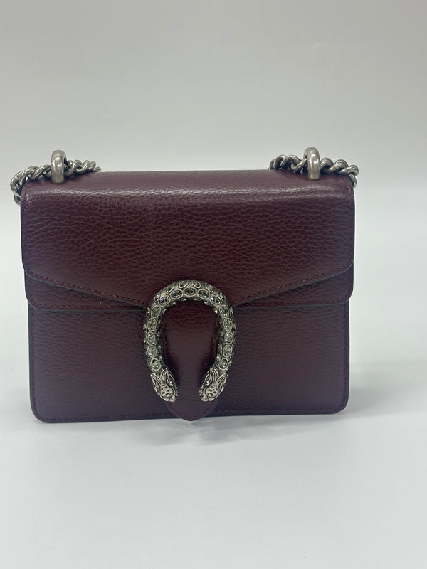 Pre-owned Gucci Dionysus Bag GG Coated Canvas Mini