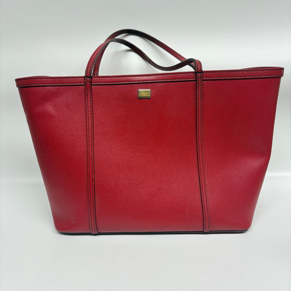 Pre-owned Dolce&Gabbana Red Calfskin Tote