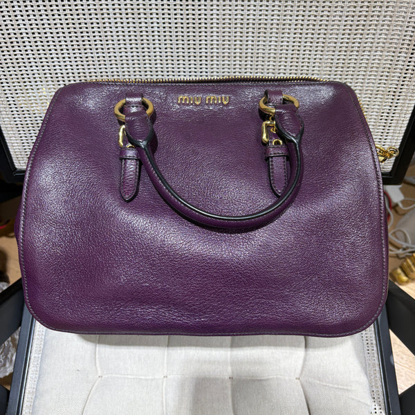 Pre-owned MiuMiu Stunning Purple Calfskin Handbag