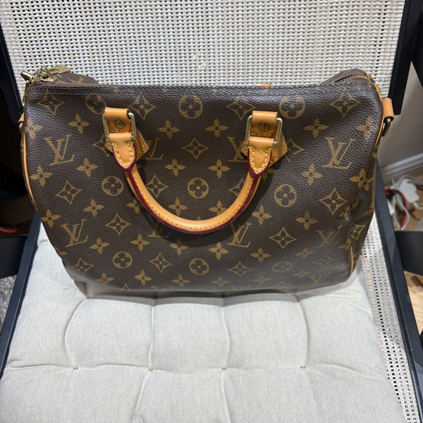 Pre-owned Louis Vuitton Speedy 30 Monogram Crossbody