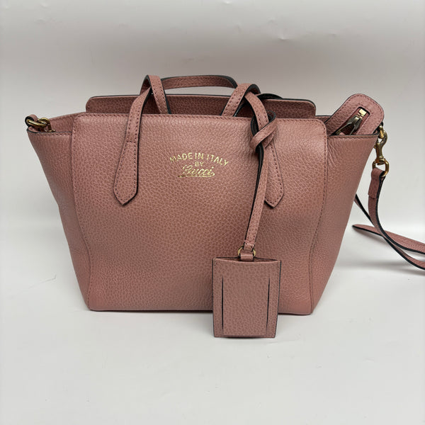 Pre-owned Gucci Powder Pink Calfskin Handbag/Crossbody