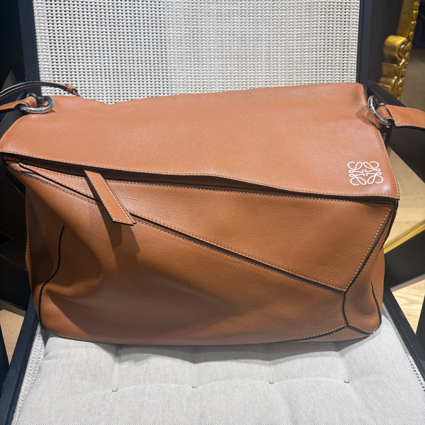 Pre-owned Loewe Brown Smooth Calfskin Handbag Large