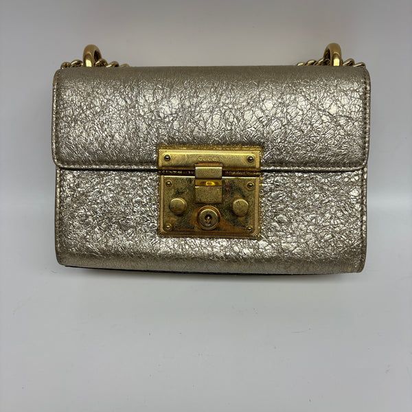 Pre-owned Gucci Padlock Gold Calfskin Crossbody