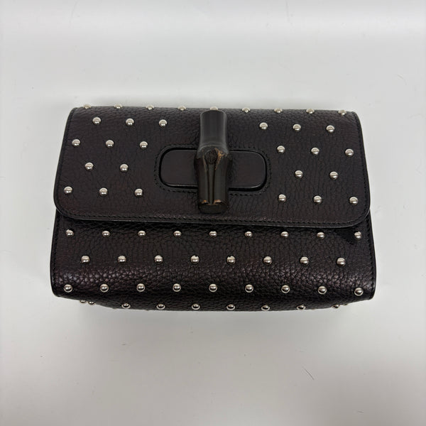 Pre-owned Gucci Limited Studs Bamboo Handle Crossbody