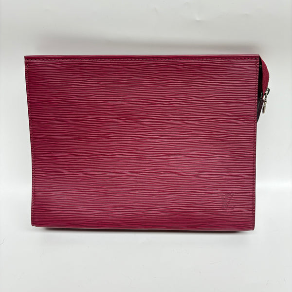 Pre-owned Louis Vuitton Burgundy Epi Clutch/Pouch