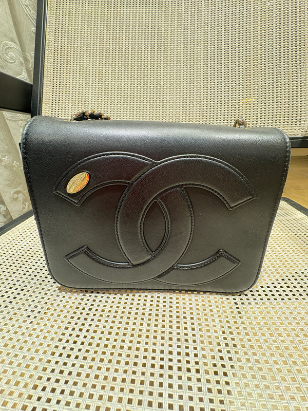 Pre-owned Chanel Big CC Classic Black Calfskin Crossbody