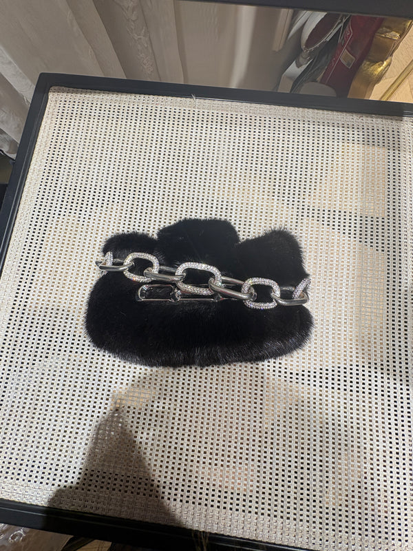 Pre-owned Alexander Wang Classic Fur Stunning Chain
