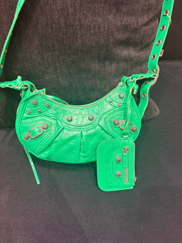 Pre-owned Balenciaga Green Goat Skin Crossbody