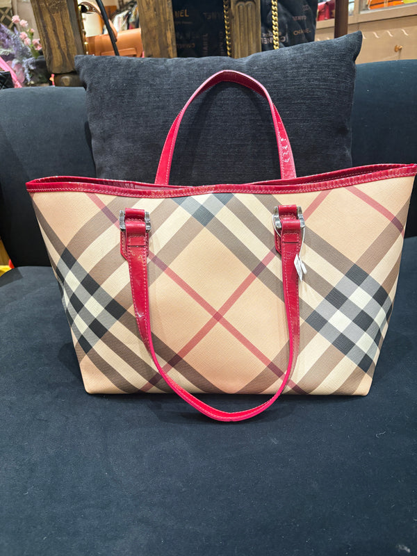 Pre-owned Burberry Classic Checkers Tote