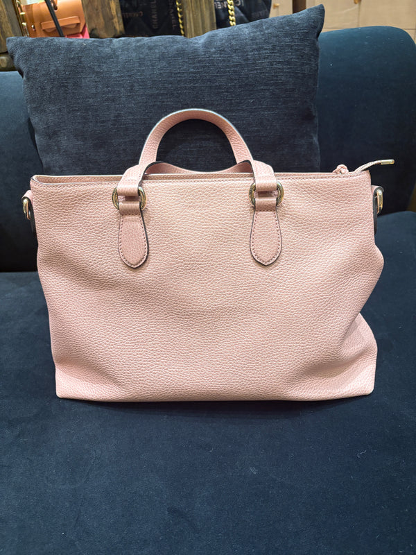 Pre-owned Gucci Granny Textured Calfskin Powder Pink