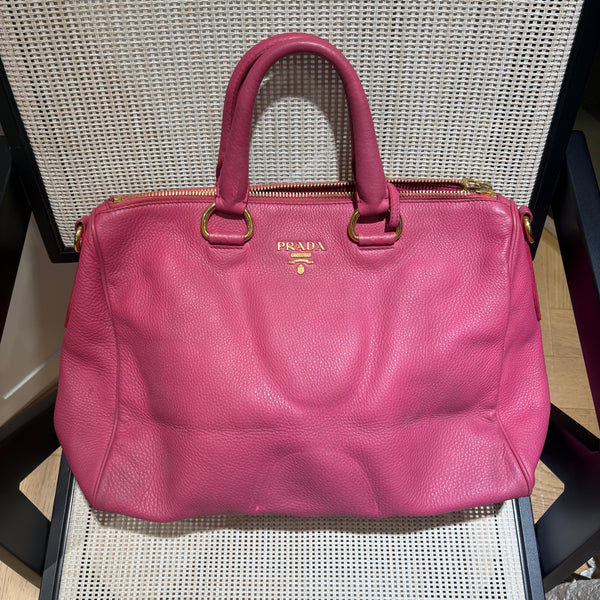 Pre-owned Prada Grainy Texture Calfskin Handbag