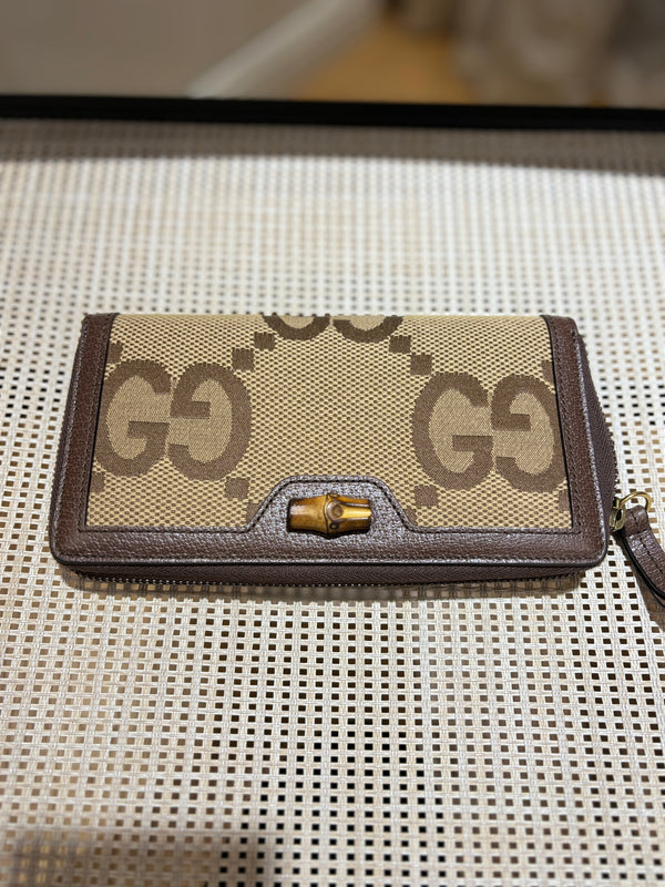 Pre-owned Gucci Bamboo Long Wallet