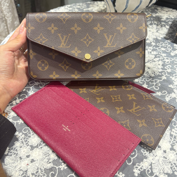 Pre-owned Louis Vuitton Felicie Pochette Monogram 3 in 1