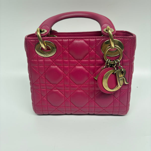 Pre-owned Christian Dior Hot Pink Calfskin Classic Handbag