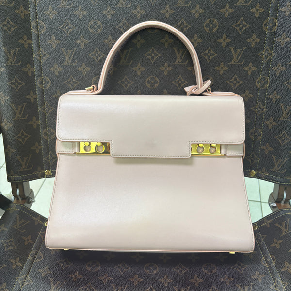 Pre-owned Delvaux Powder Pink Sooth Teen Calfskin Top Handle