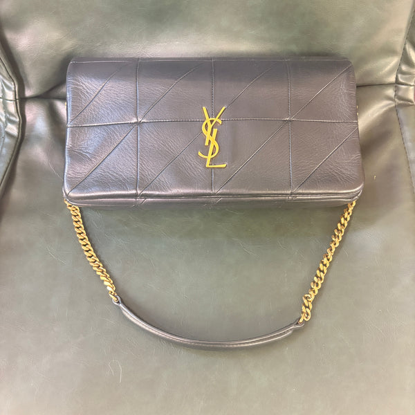 Pre-owned Saint Laurent Black Calfskin Underarm/Crossbody