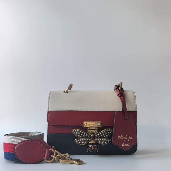 Pre-owned Gucci Queen Margaret Flap Bag Colorblock Leather Medium