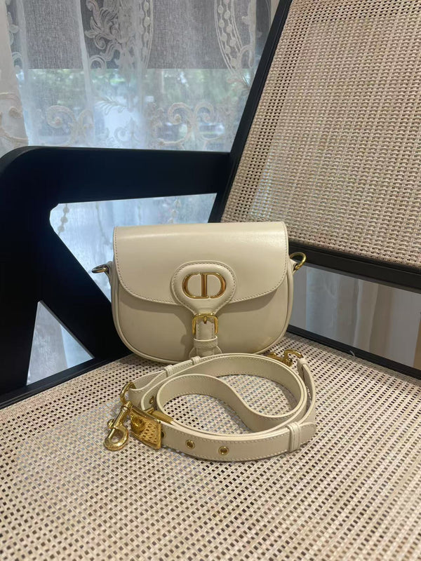 Pre-owned Christian Dior Bobby White Calfskin Crossbody