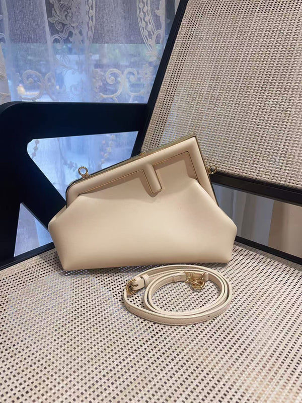 Pre-owned Fendi First Charm Crossbody Bag Leather