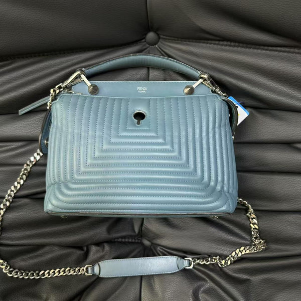 Pre-owned Fendi 2jours Bleu Jeans Crossbody