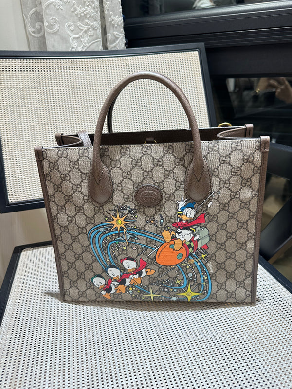 Pre-owned Gucci GG Supreme Canvas Disney Handbag