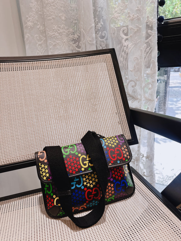 Pre-owned Gucci Limited Flap Belt Bag GG Coated Canvas