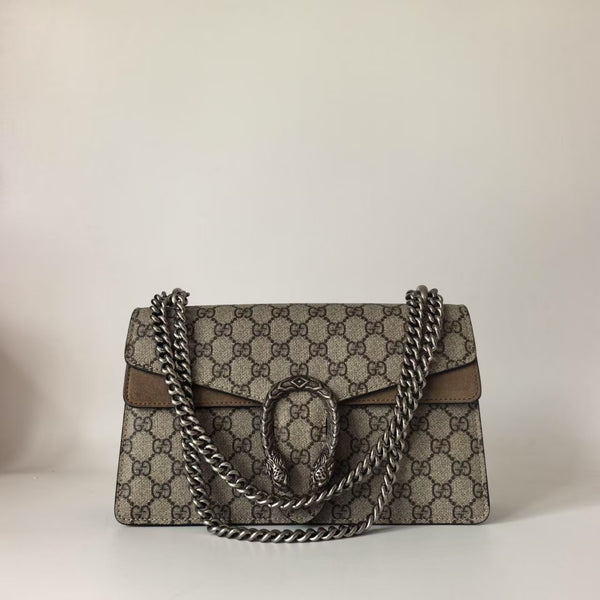 Pre-owned Gucci Dionysus Bag GG Coated Canvas and Leather Small