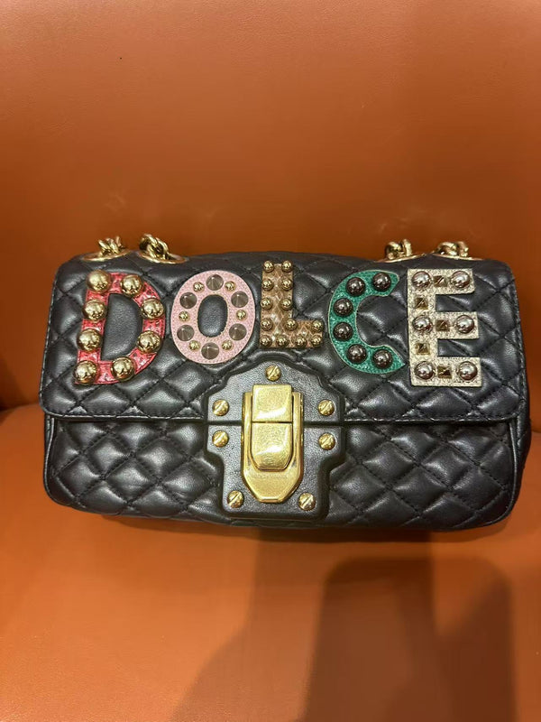 Pre-owned Dolce& Gabbana Black Calfskin Crossbody