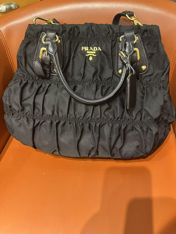 Pre-owned Prada Parachute Fabric Black Crossbody
