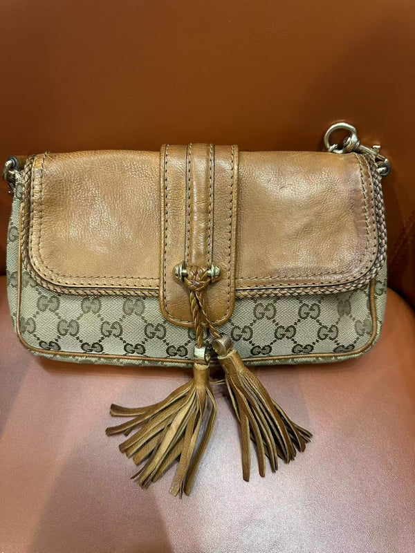 Pre-owned Gucci Vintage GG Canvas Handbag/ Underarm