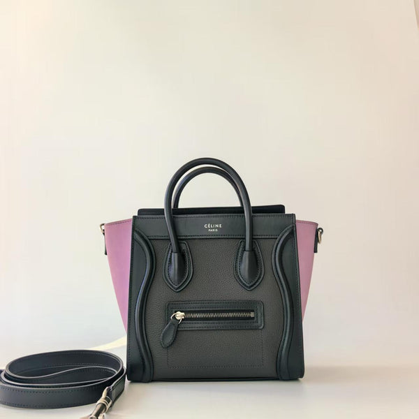 Pre-owned Celine Luggage Grainy Leather Mini