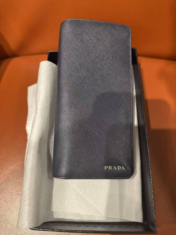 Pre-owned Prada Fold Long Wallet Full Set
