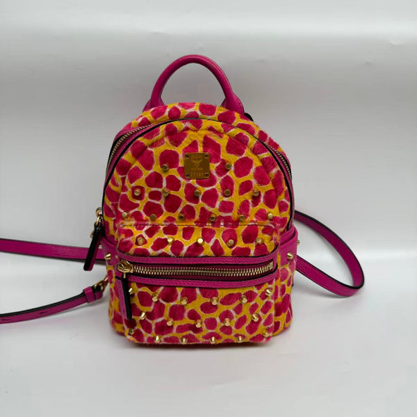 Pre-owned MCM Pony Hair Nano Palm Spring