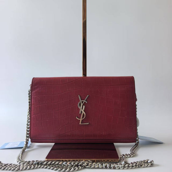 Pre-owned Saint Laurent Kate Embossed Calfskin Crossbody