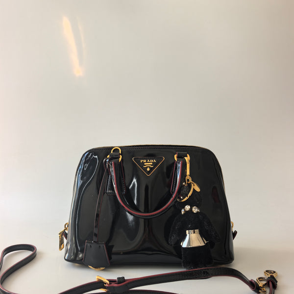 Pre-owned Prada Promenade Bag Patent Leather Mini