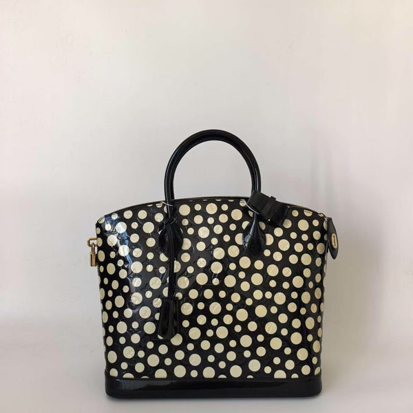 Pre-owned Louis Vuitton Lockit Handbag Kusama Infinity Dots Monogram Vernis MM
