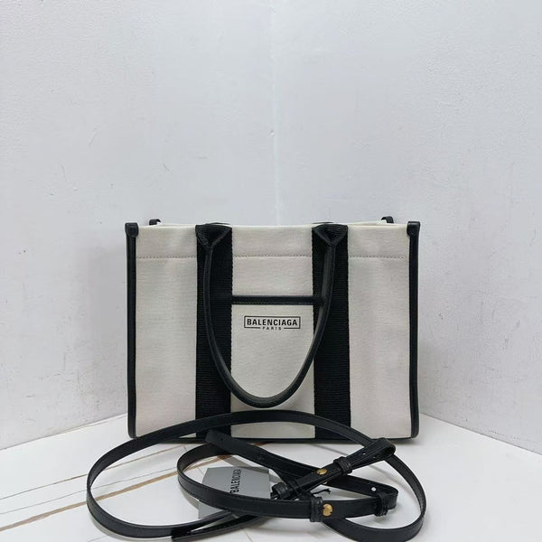 Pre-owned  Balenciaga Hardware Tote Logo Printed Canvas Small