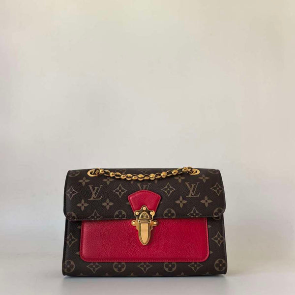 Pre-owned Louis Vuitton Victoire Handbag Monogram Canvas and Leather