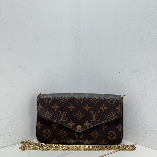 Pre-owned Louis Vuitton Felicie Pochette Monogram Canvas