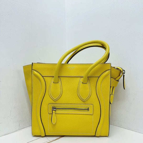 Pre-owned Celine Luggage Bag Grainy Leather Nano