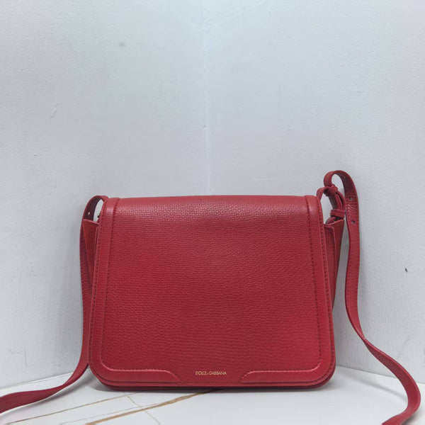 Pre-owned Dolce Gabbana Red Calfskin Crossbody