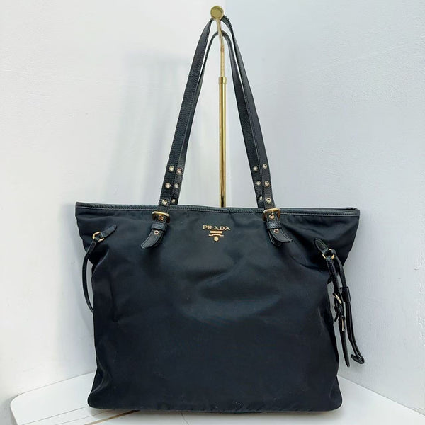 Pre-owned Prada Vintage Zip Tote Tessuto Medium