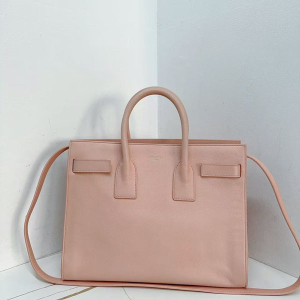 Pre-owned Saint Laurent Powder Pink Sac de Jour Bag Leather Small