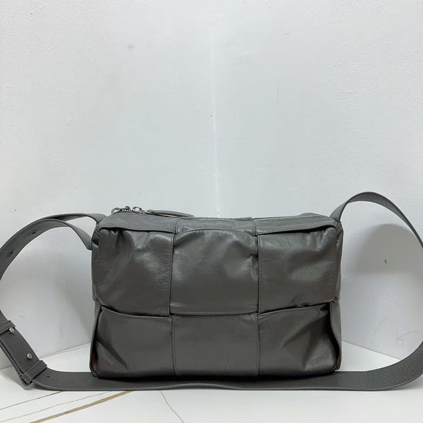 Pre-owned Bottega Veneta Cassette Belt Bag Maxi Intrecciato Leather