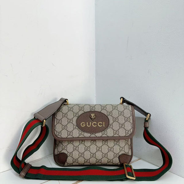 Pre-owned Gucci Neo Vintage Flap Messenger GG Coated Canvas Small