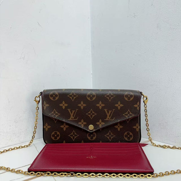 Pre- owned Louis Vuitton Felicie Pochette Monogram Canvas