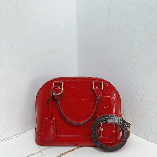 Pre-owned Louis Vuitton Alma BB Patent Leather Red