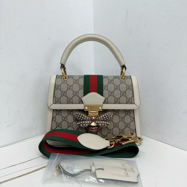 Pre-owned Gucci Queen Margaret GG logo Handbag Crossbody
