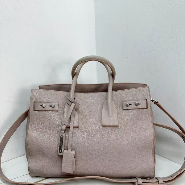 Pre-owned Saint Laurent Sac de jour Tan Grainy Beige Calfskin Crossbody
