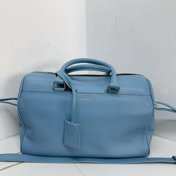 Pre-owned Saint Laurent Baby Blue Smooth Calfskin Crossbody